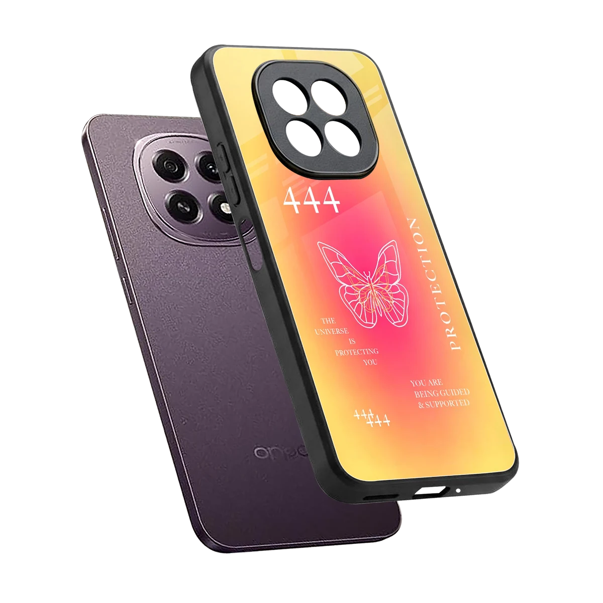Radiant 444 sleek oppo f29 5g cover with tempered glass back and TPU edges