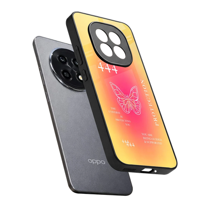 Radiant 444 sleek oppo f29 pro 5g cover with tempered glass back and TPU edges