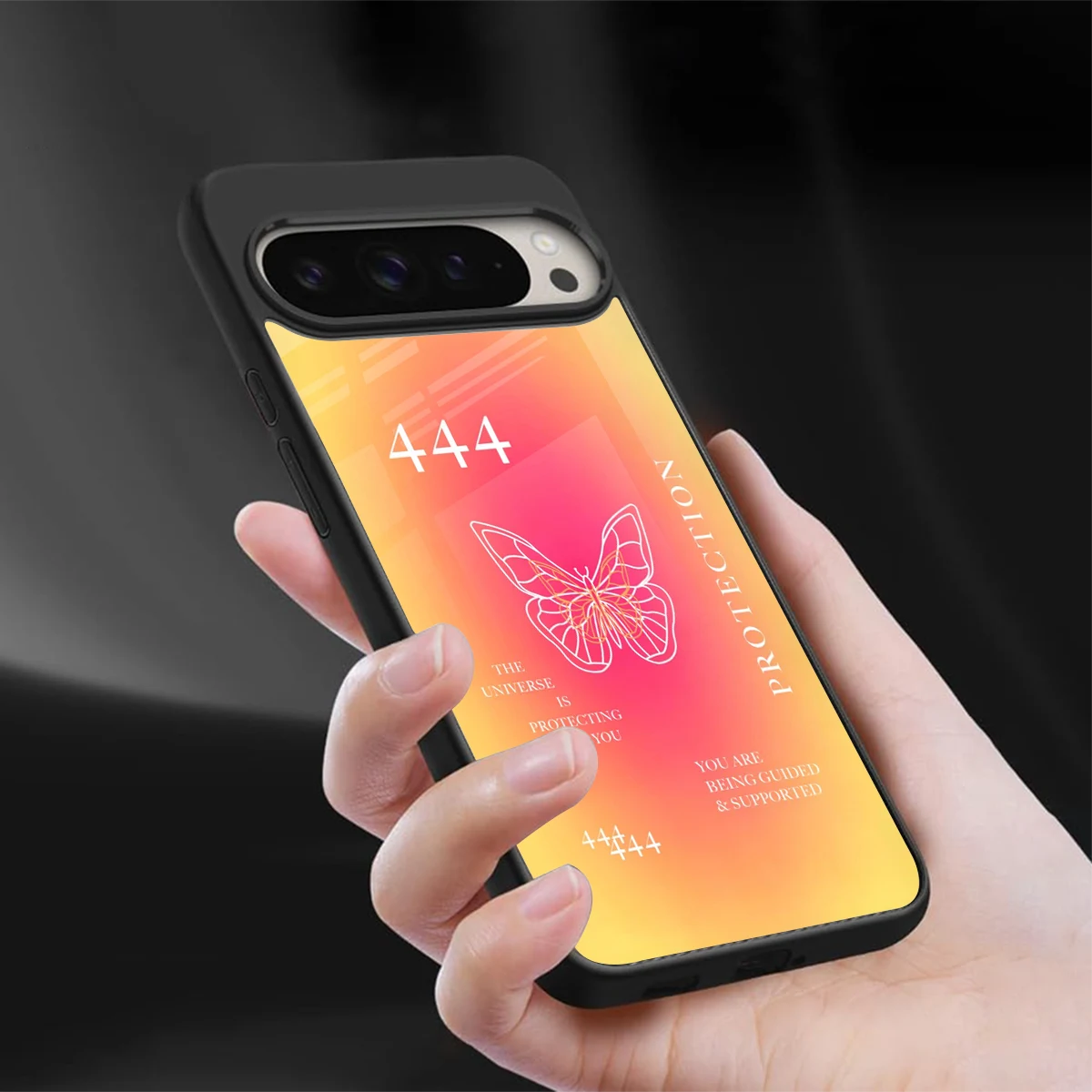 Radiant 444 sleek google pixel 9 pro xl cover with tempered glass back and TPU edges