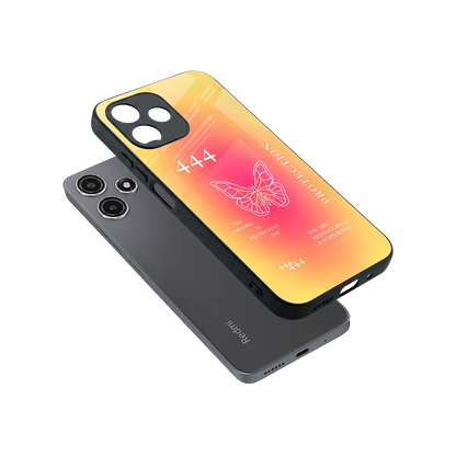 Radiant 444 sleek redmi 12 5g cover with tempered glass back and TPU edges