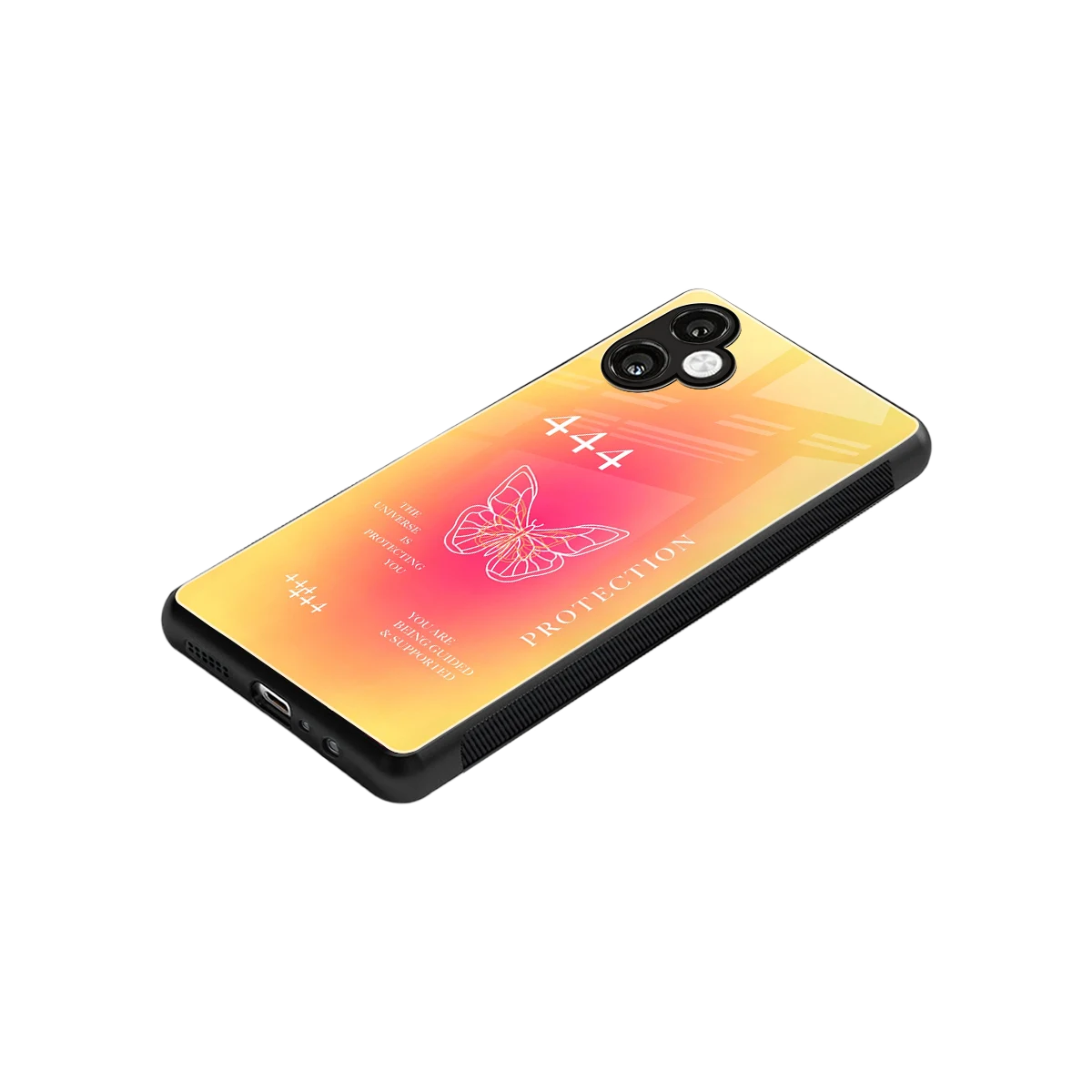 Radiant 444 stylish phone case for samsung galaxy a06 5g | glossy glass and slim fit