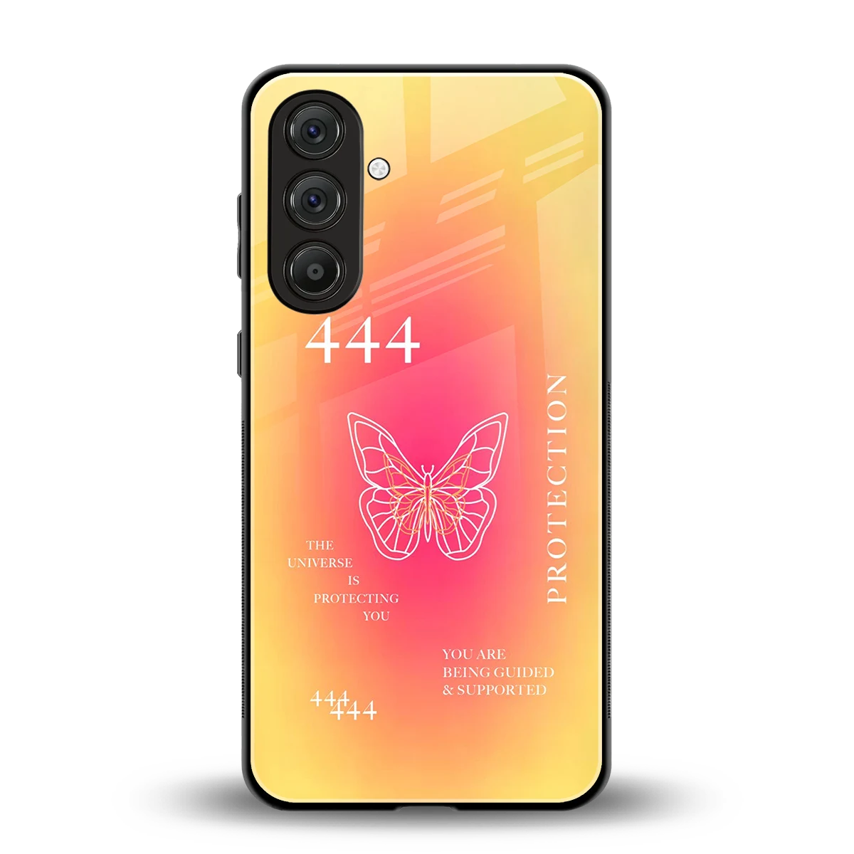 Radiant 444 back phone cover | glass case for samsung galaxy a55 5g