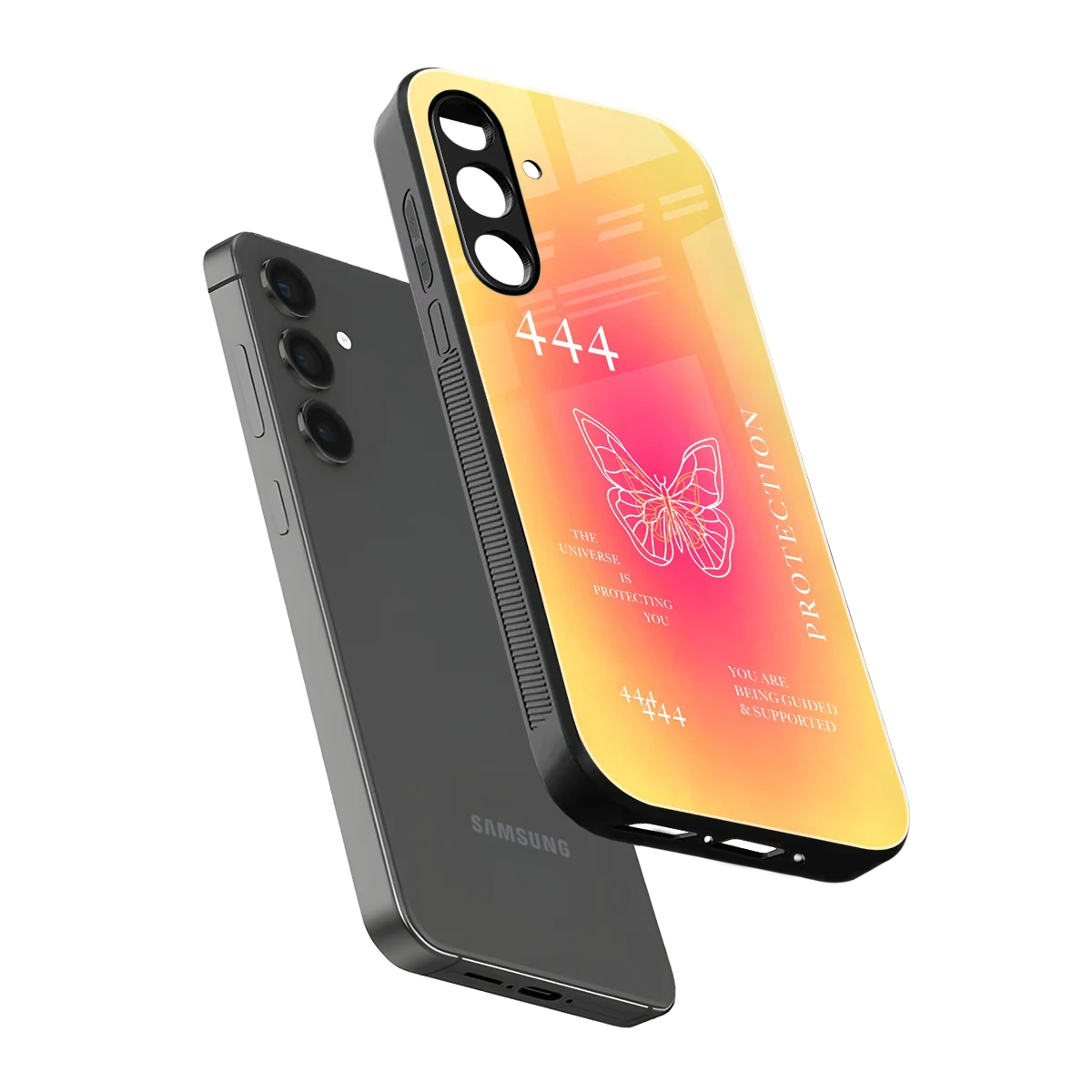 Radiant 444 sleek samsung galaxy a55 5g cover with tempered glass back and TPU edges