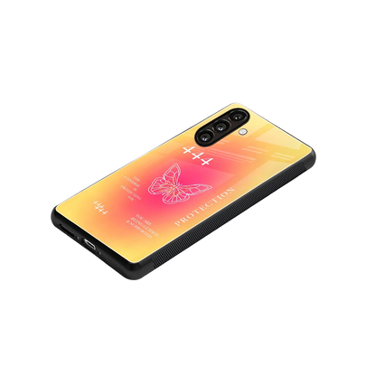 Radiant 444 stylish phone case for samsung galaxy a55 5g | glossy glass and slim fit