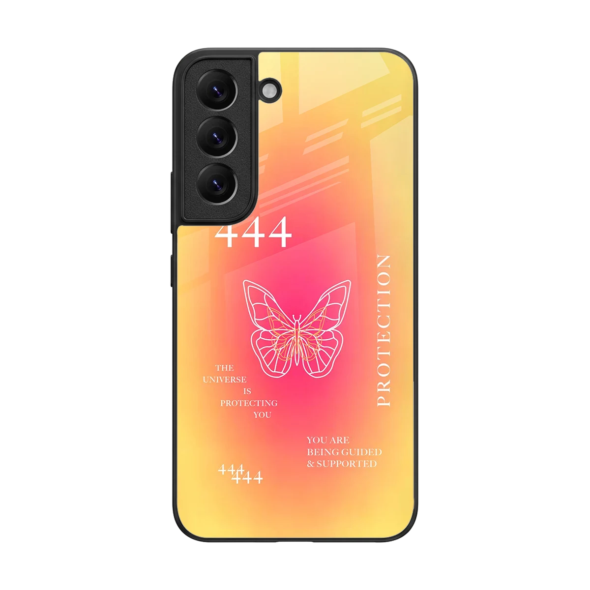 Radiant 444 back phone cover | glass case for samsung galaxy s22