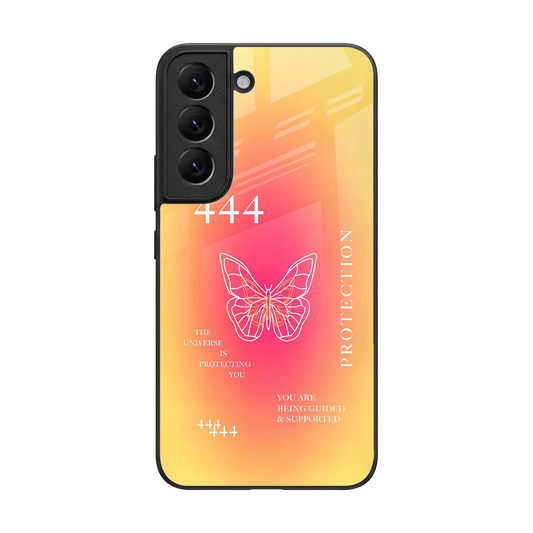 Radiant 444 back phone cover | glass case for samsung galaxy s22