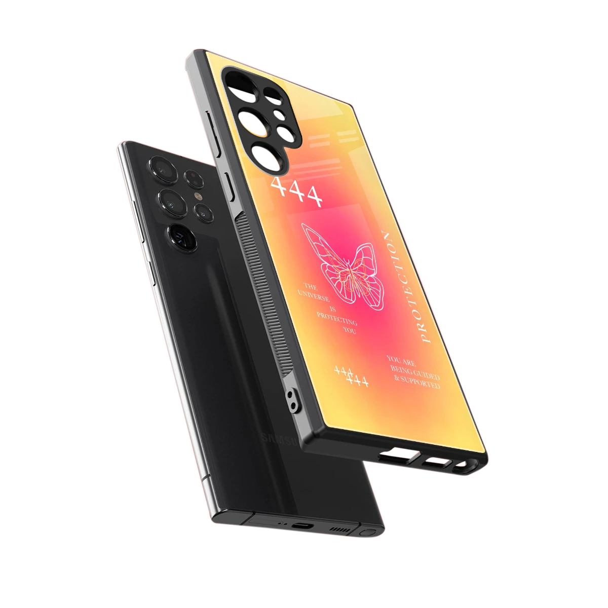 Radiant 444 sleek samsung galaxy s23 ultra cover with tempered glass back and TPU edges