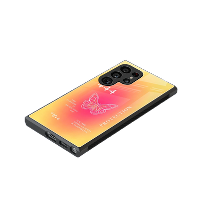 Radiant 444 stylish phone case for samsung galaxy s23 ultra | glossy glass and slim fit