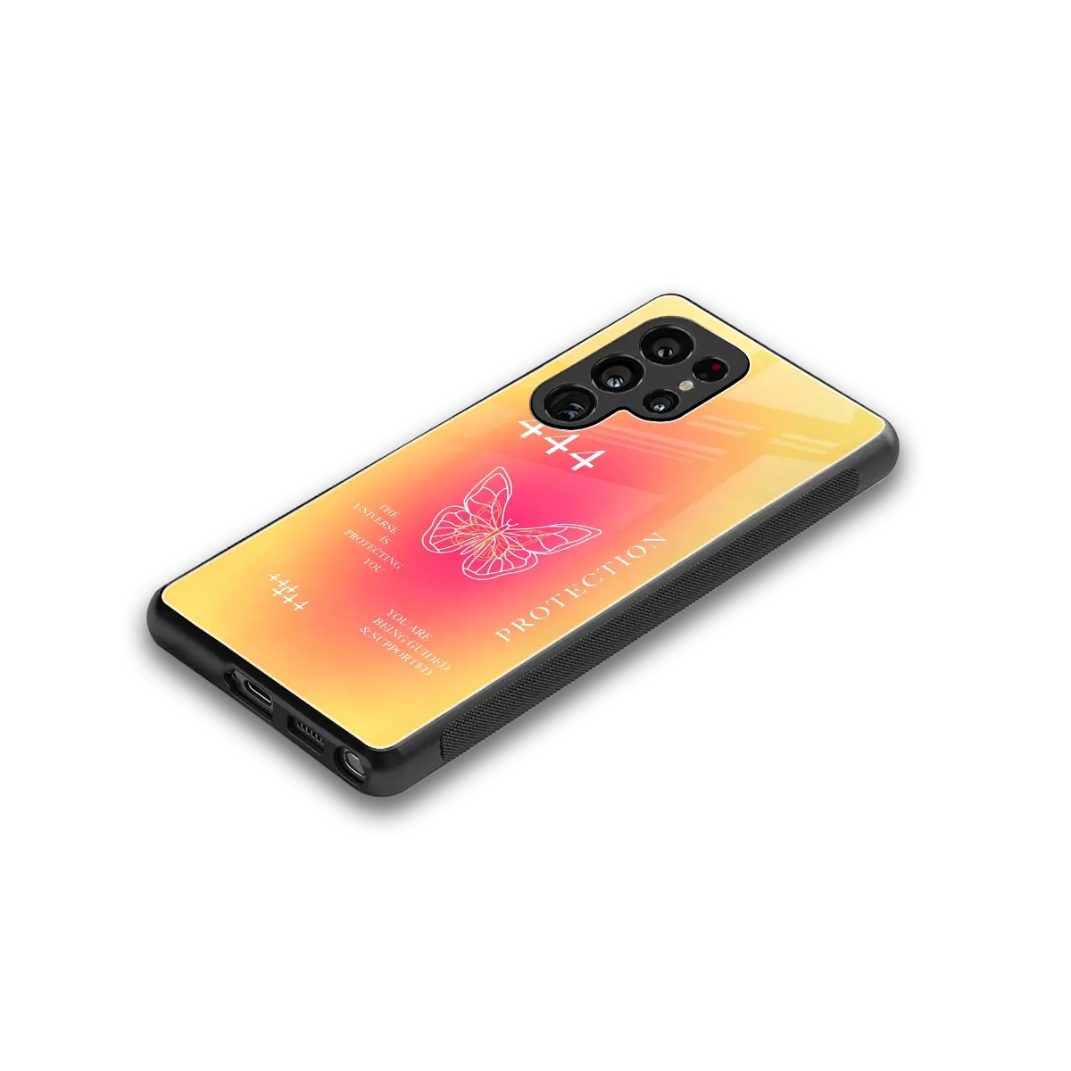 Radiant 444 stylish phone case for samsung galaxy s25 ultra | glossy glass and slim fit