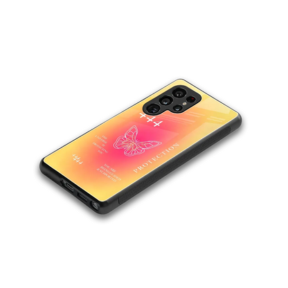 Radiant 444 stylish phone case for samsung galaxy s25 ultra | glossy glass and slim fit