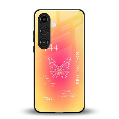 Radiant 444 back phone cover | glass case for samsung galaxy s23 plus