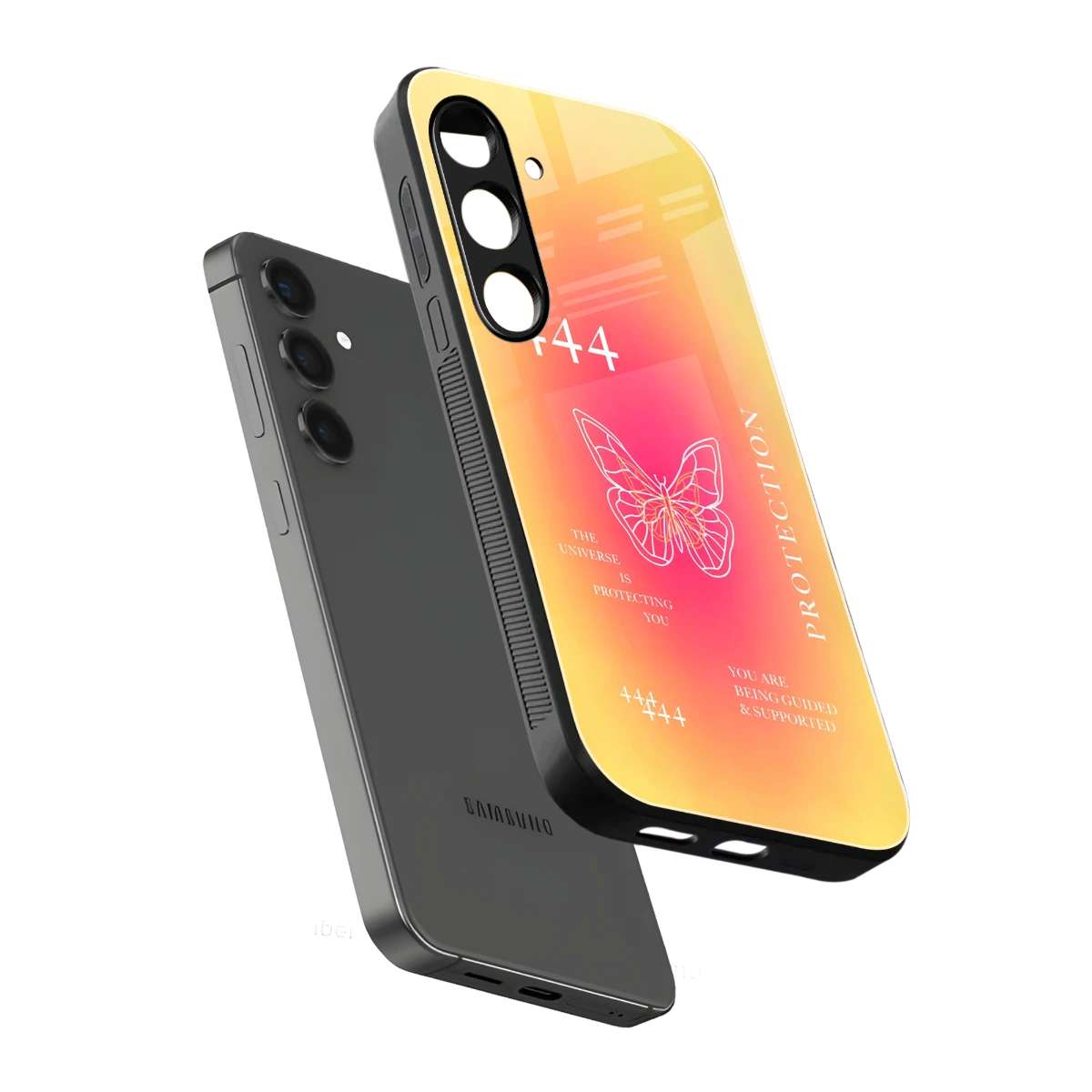 Radiant 444 sleek samsung galaxy s25 cover with tempered glass back and TPU edges