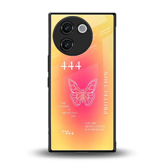Radiant 444 back phone cover | glass case for vivo v30e