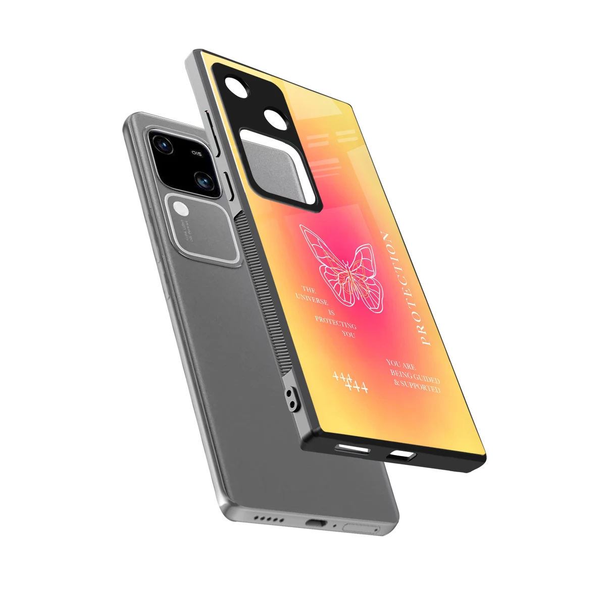 Radiant 444 sleek vivo v30 cover with tempered glass back and TPU edges