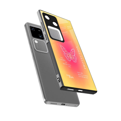 Radiant 444 sleek vivo v30 cover with tempered glass back and TPU edges