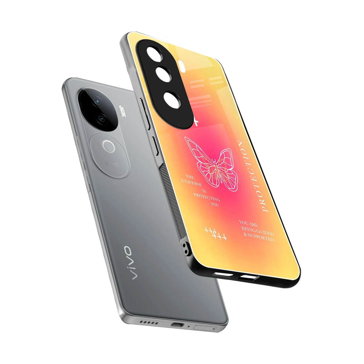 Radiant 444 sleek vivo v40e cover with tempered glass back and TPU edges