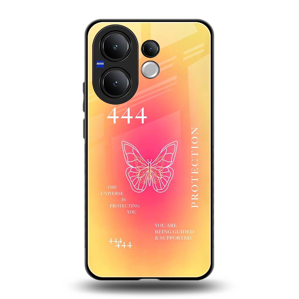 Radiant 444 back phone cover | glass case for vivo v60