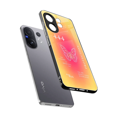 Radiant 444 sleek vivo v60 cover with tempered glass back and TPU edges