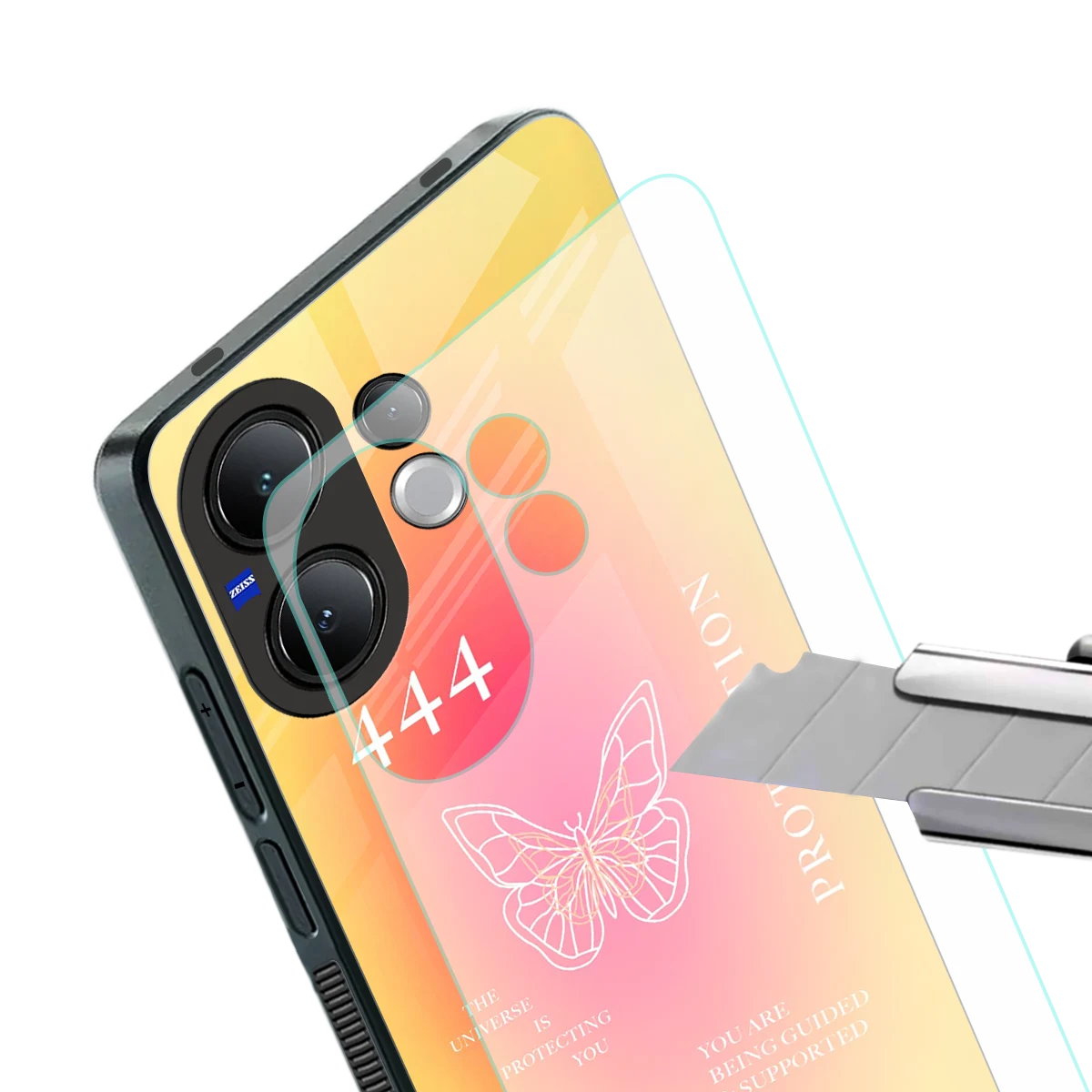 Radiant 444 stylish phone case for vivo v60 | glossy glass and slim fit
