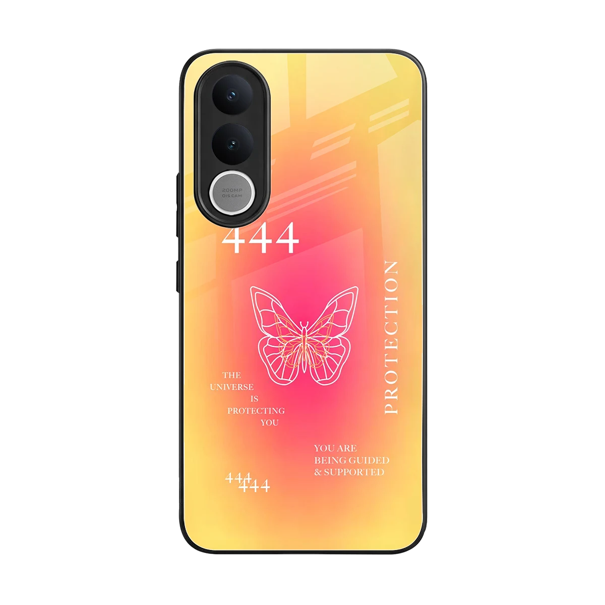 Radiant 444 back phone cover | glass case for vivo v70 fe