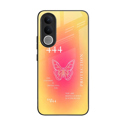 Radiant 444 back phone cover | glass case for vivo v70 fe