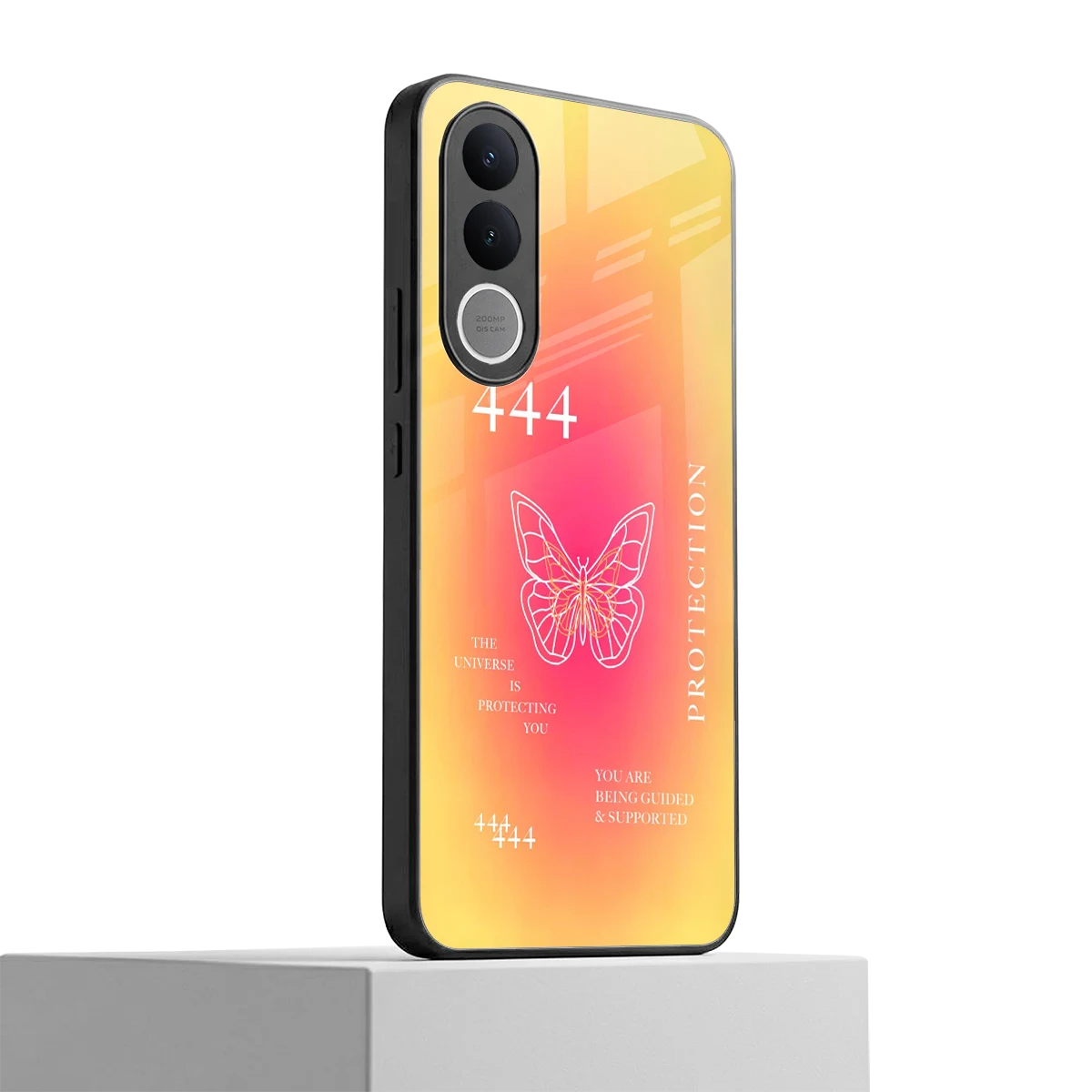 Radiant 444 vivo v70 fe mobile cover | shockproof glass phone case
