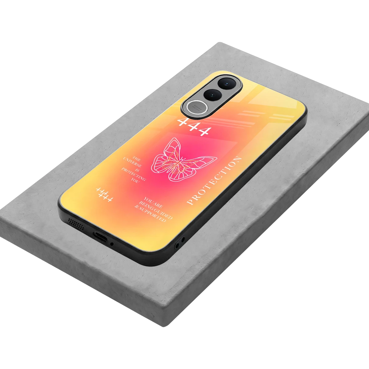 Radiant 444 stylish phone case for vivo v70 fe | glossy glass and slim fit