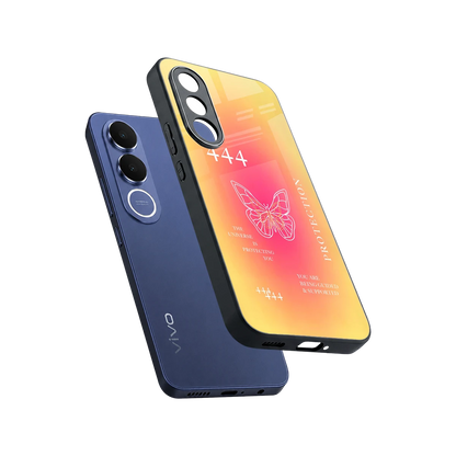 Radiant 444 sleek vivo v70 fe cover with tempered glass back and TPU edges