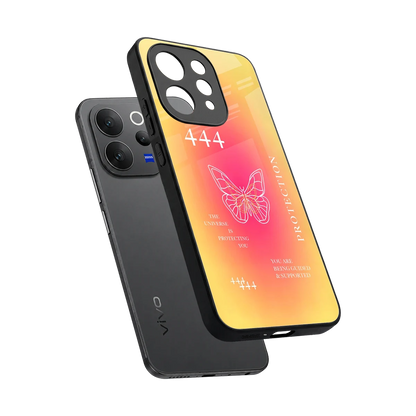 Radiant 444 sleek vivo v70 cover with tempered glass back and TPU edges