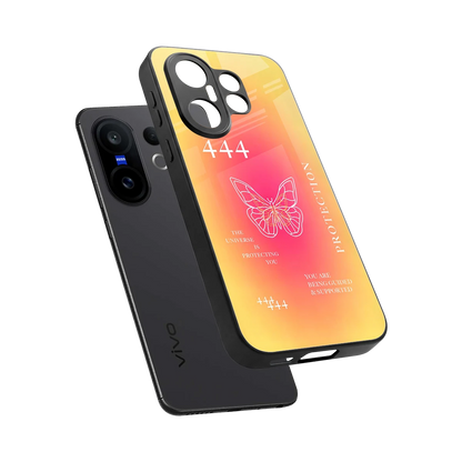 Radiant 444 sleek vivo x200 fe cover with tempered glass back and TPU edges