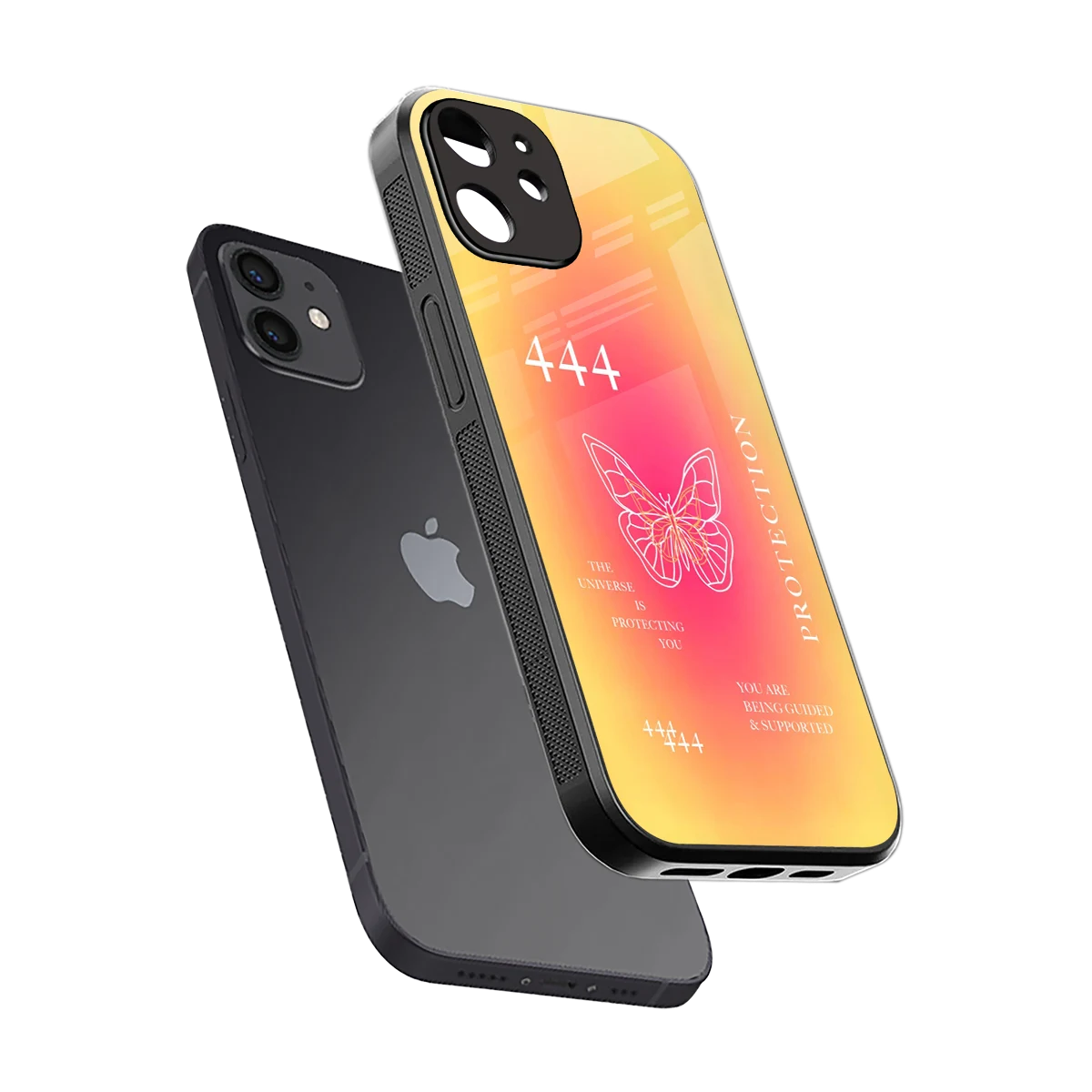 Radiant 444 sleek iphone 12 cover with tempered glass back and TPU edges