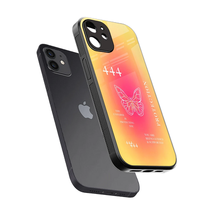 Radiant 444 sleek iphone 12 cover with tempered glass back and TPU edges