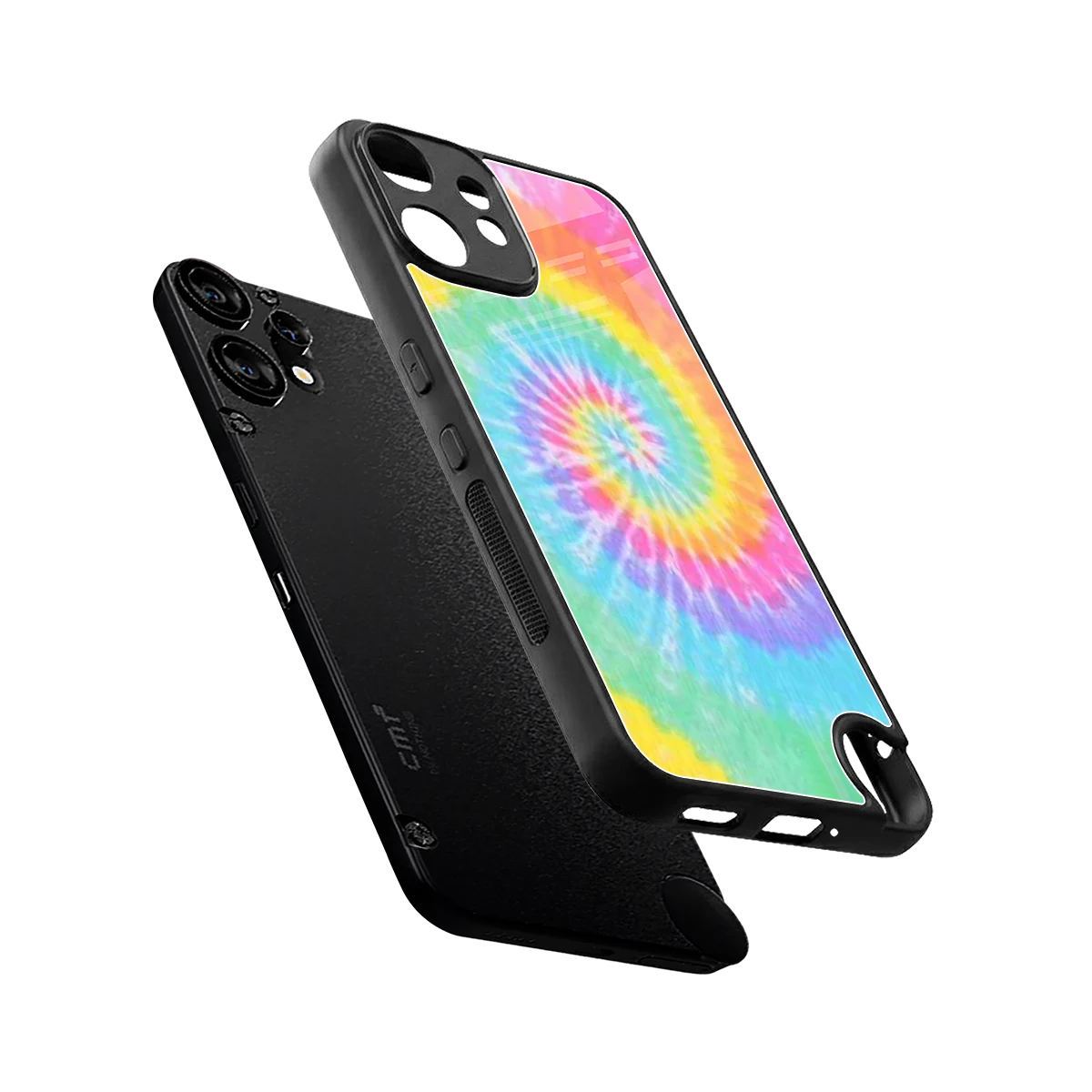Rainbow sleek cmf nothing phone 2 pro cover with tempered glass back and TPU edges