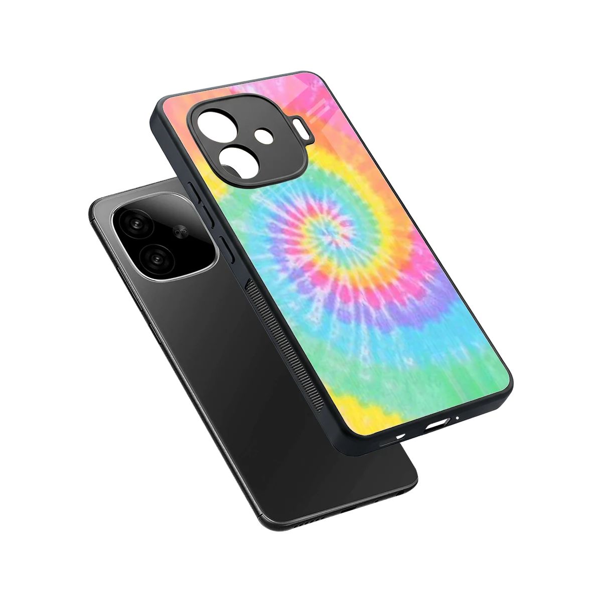 Rainbow sleek iqoo neo 10r 5g cover with tempered glass back and TPU edges