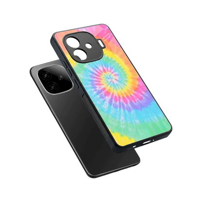 Rainbow sleek iqoo neo 10r 5g cover with tempered glass back and TPU edges
