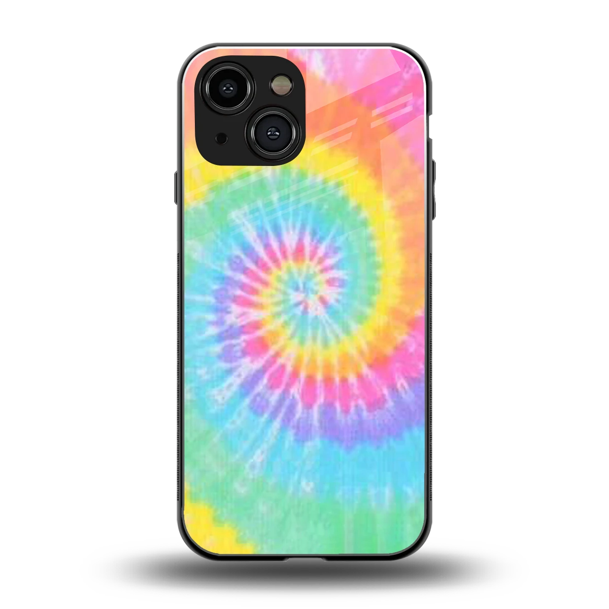Rainbow back phone cover | glass case for iphone 13 mini