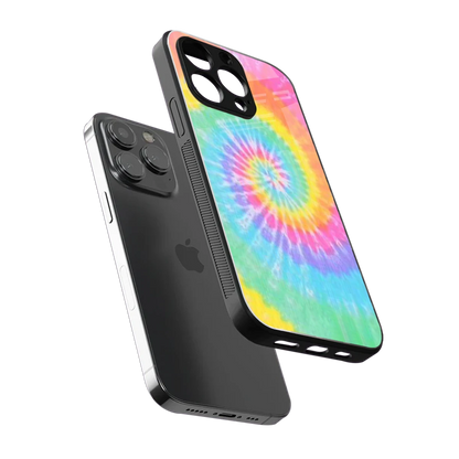 Rainbow sleek iphone 13 pro cover with tempered glass back and TPU edges