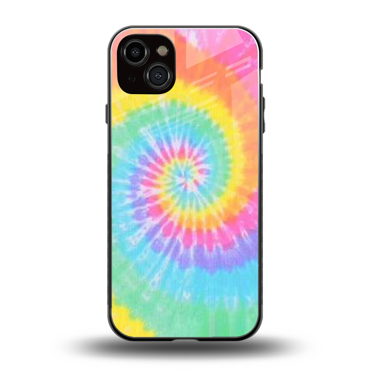 Rainbow back phone cover | glass case for iphone 14 plus