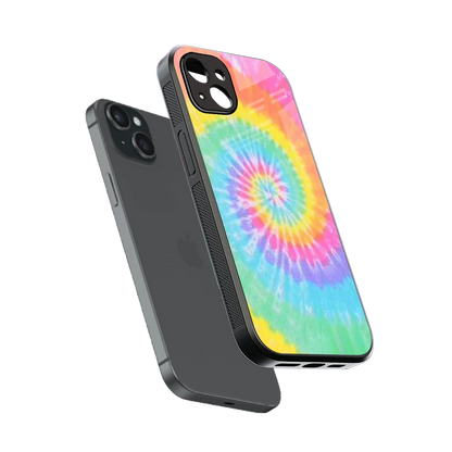 Rainbow sleek iphone 14 plus cover with tempered glass back and TPU edges
