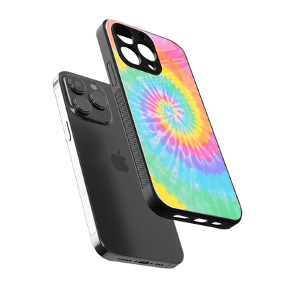 Rainbow sleek iphone 15 pro max cover with tempered glass back and TPU edges