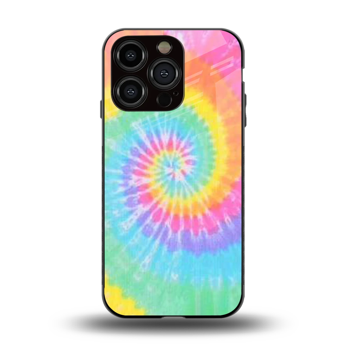 Rainbow back phone cover | glass case for iphone 15 pro
