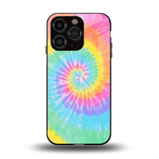 Rainbow back phone cover | glass case for iphone 15 pro