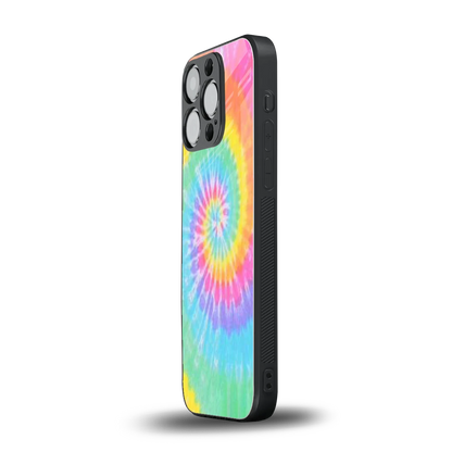 Rainbow iphone 15 pro mobile cover | shockproof glass phone case