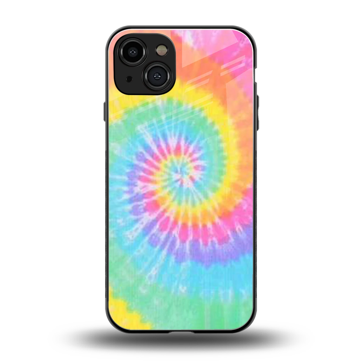 Rainbow back phone cover | glass case for iphone 15