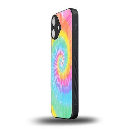 Rainbow iphone 16 plus mobile cover | shockproof glass phone case
