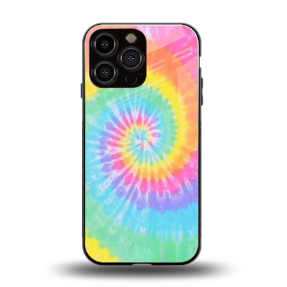 Rainbow back phone cover | glass case for iphone 16 pro max