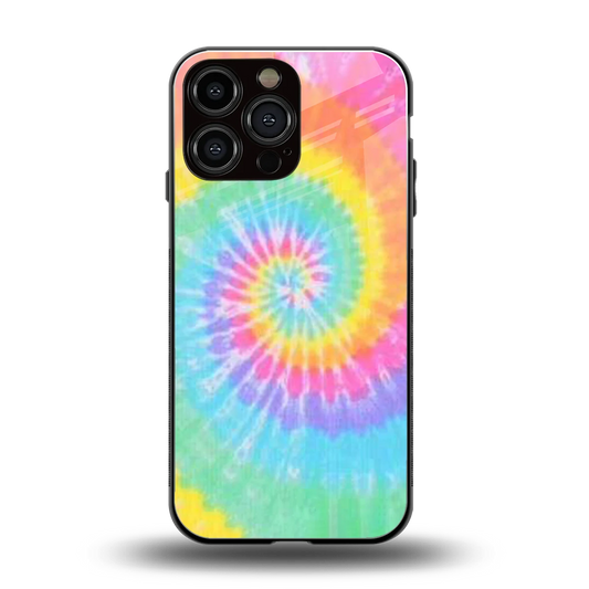 Rainbow back phone cover | glass case for iphone 16 pro max
