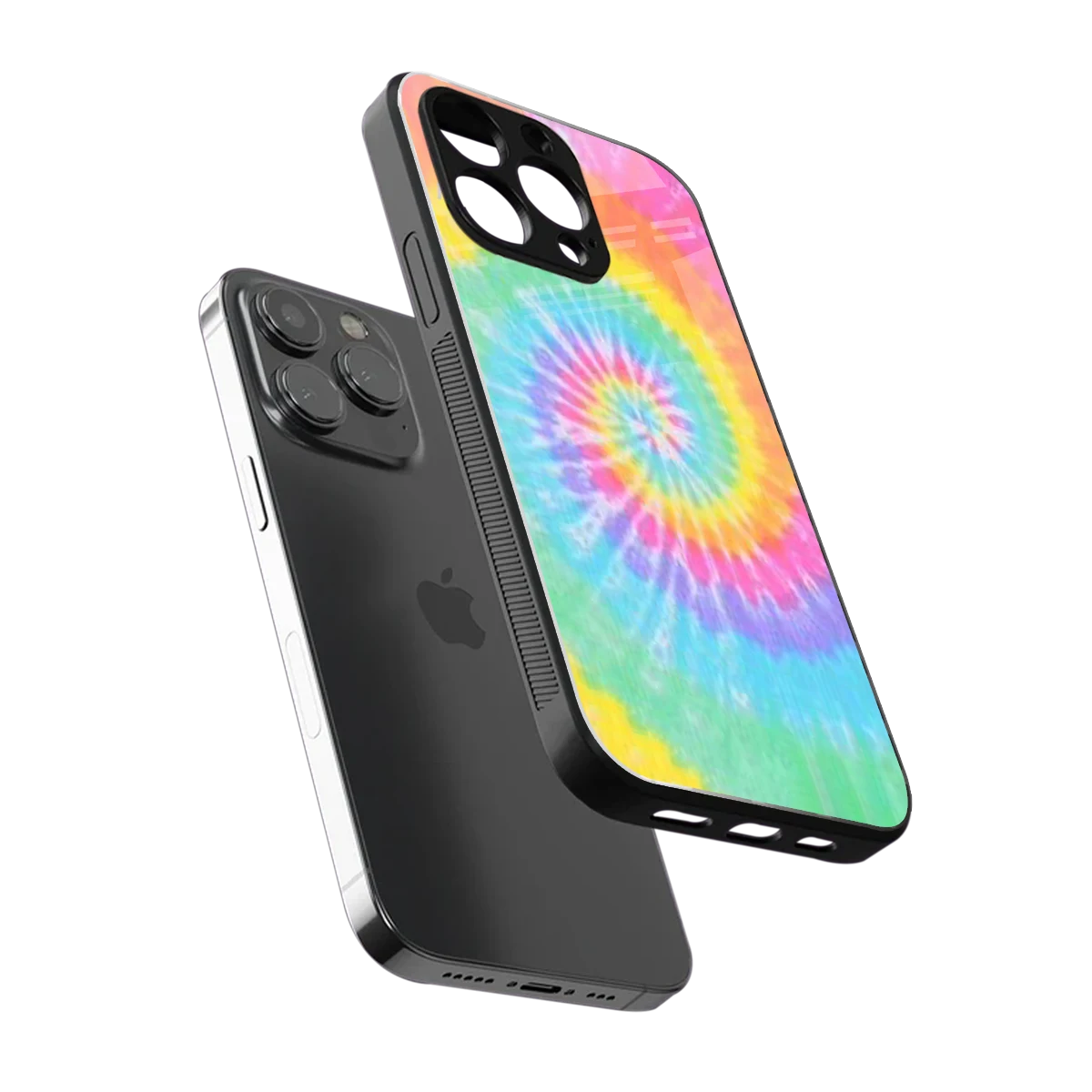 Rainbow sleek iphone 16 pro max cover with tempered glass back and TPU edges