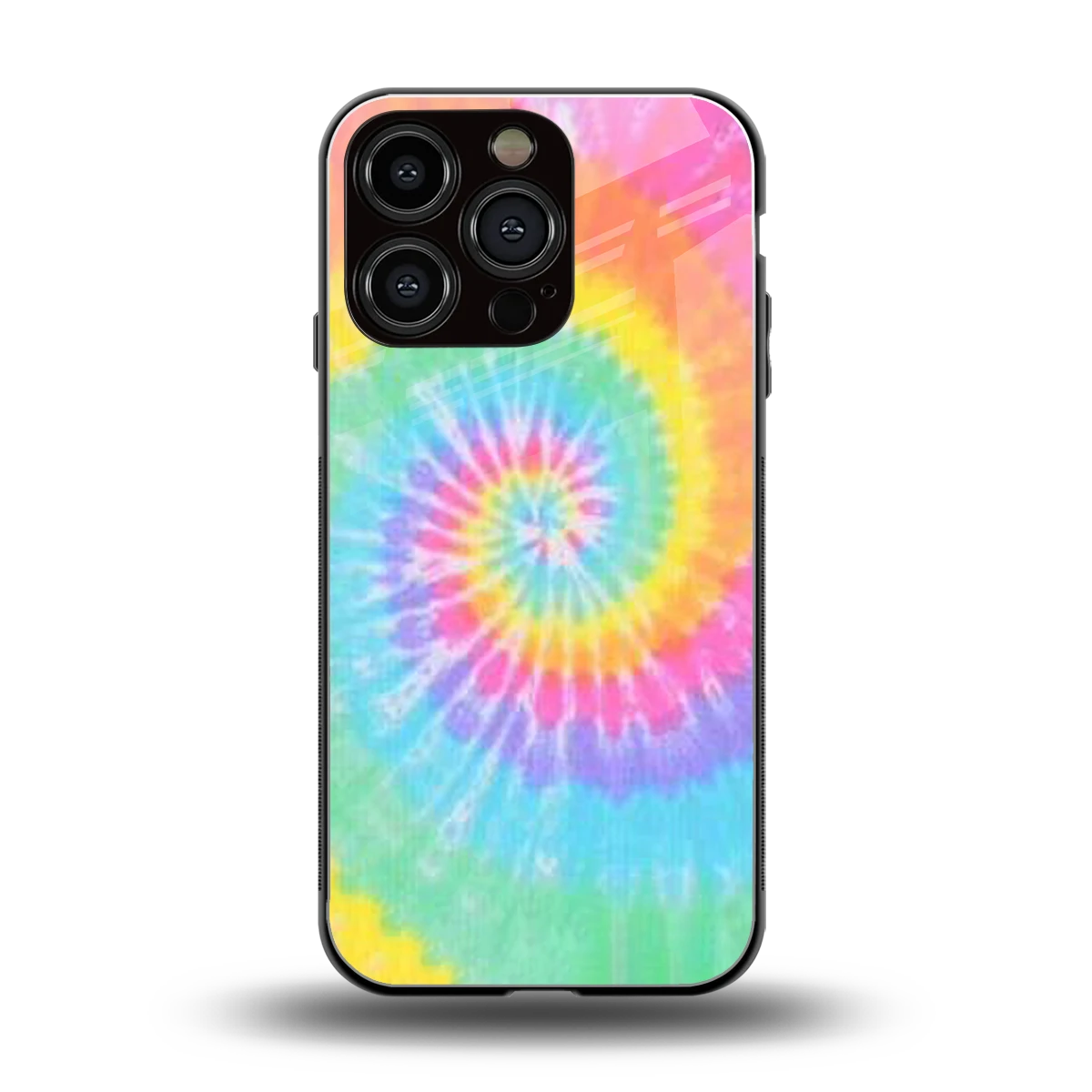 Rainbow back phone cover | glass case for iphone 16 pro