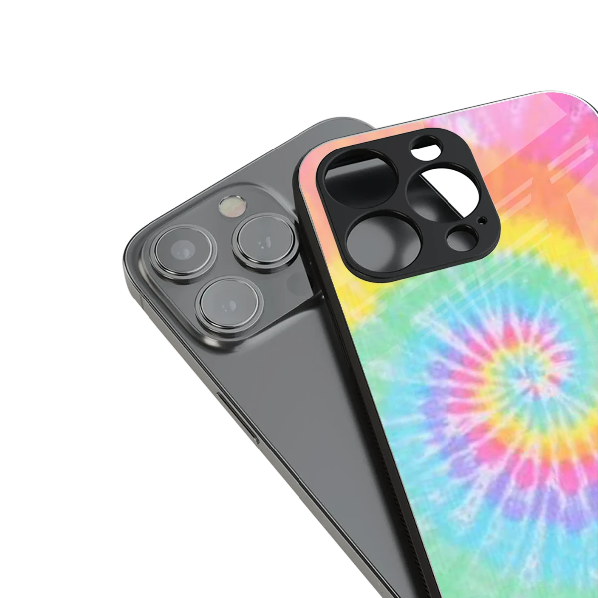 Rainbow stylish phone case for iphone 14 plus | glossy glass and slim fit